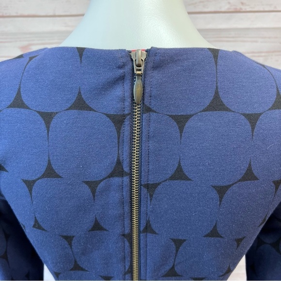 Boden Geometric Spot Polka Dot Print Ponte Knit Mod Sheath Dress - Picture 8 of 8